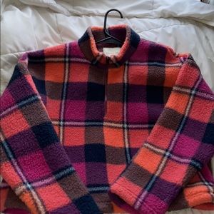 Plaid cropped sweater